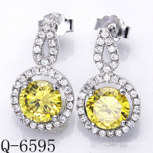 Sterling Silver Colored CZ Jewelry Earrings (Q-6595)